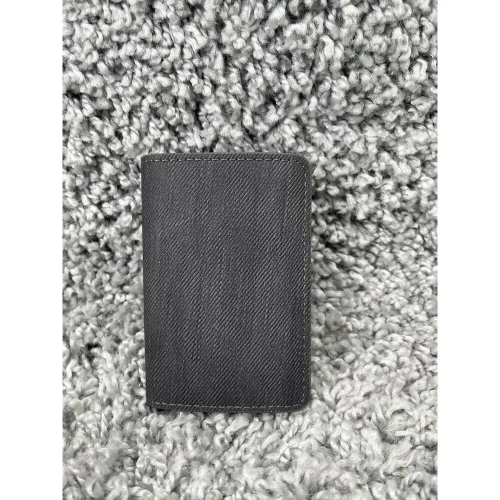 Dark Grey Trifold Leather Wallet Men’s Accessory
